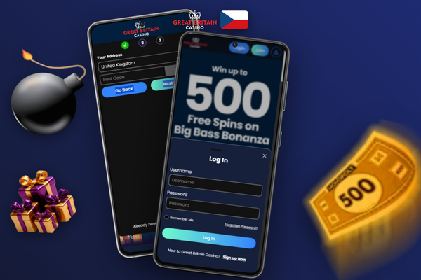 Přehledný uživatelský dashboard GB Casino se zůstatkem v CZK a aktivními bonusy